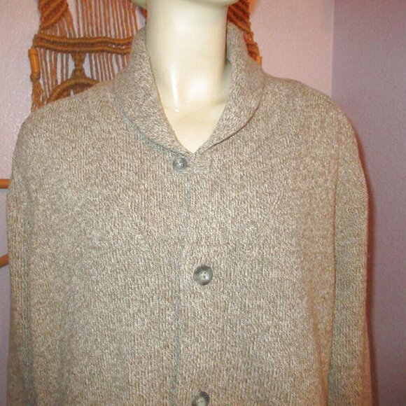 Eddie Bauer Men's Cardigan Sweater Size XL Shawl Collar Wool Bl Pockets Button - Picture 2 of 10